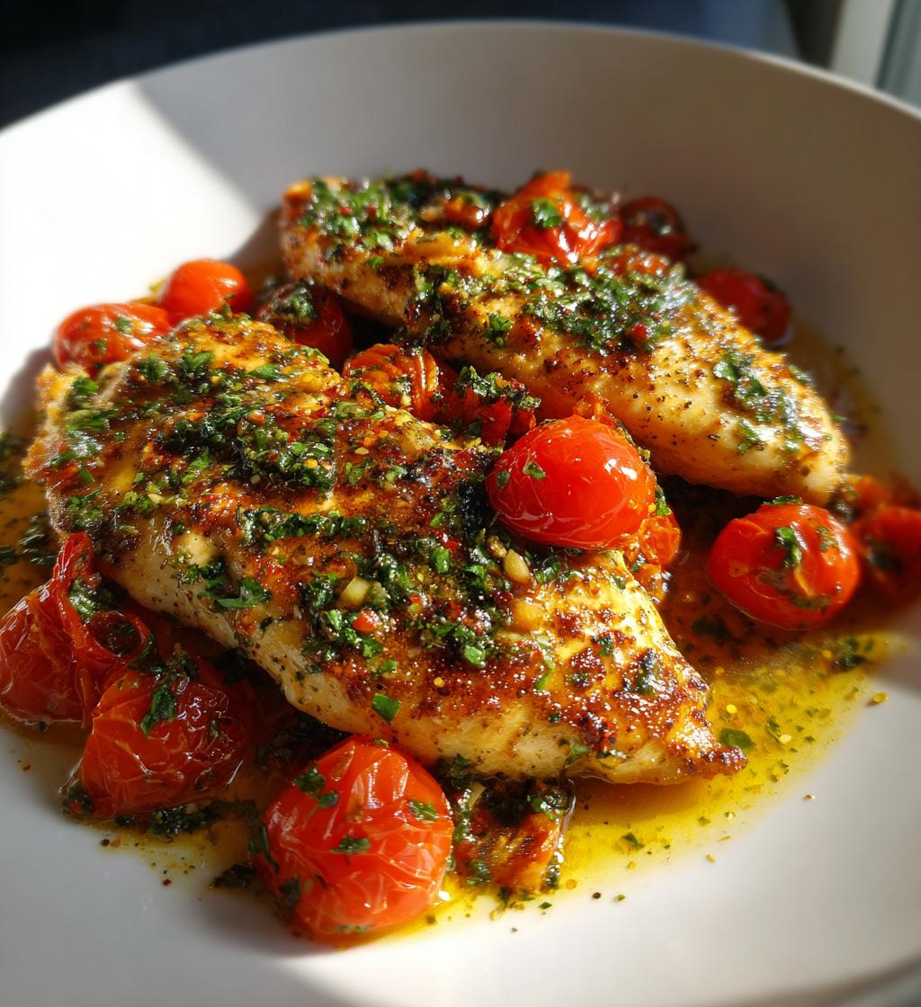 Air Fryer Tomato Basil Chicken fillet