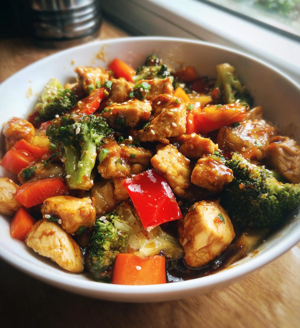 air fryer hibachi chicken and vegetables