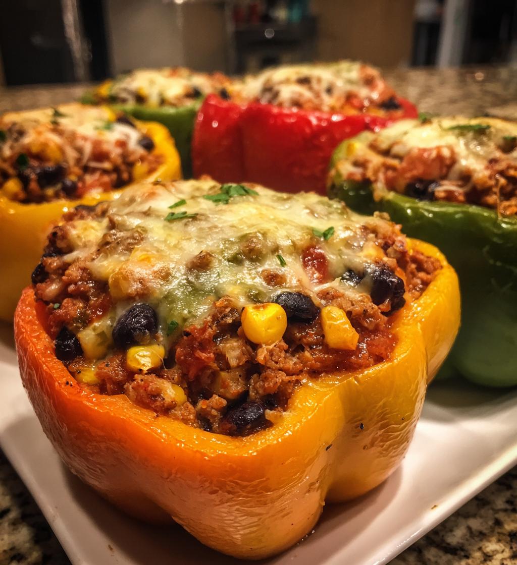 Easy Air Fryer Stuffed Peppers