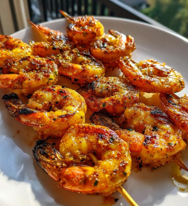 Healthy Air Fryer Grilled Shrimp Skewers