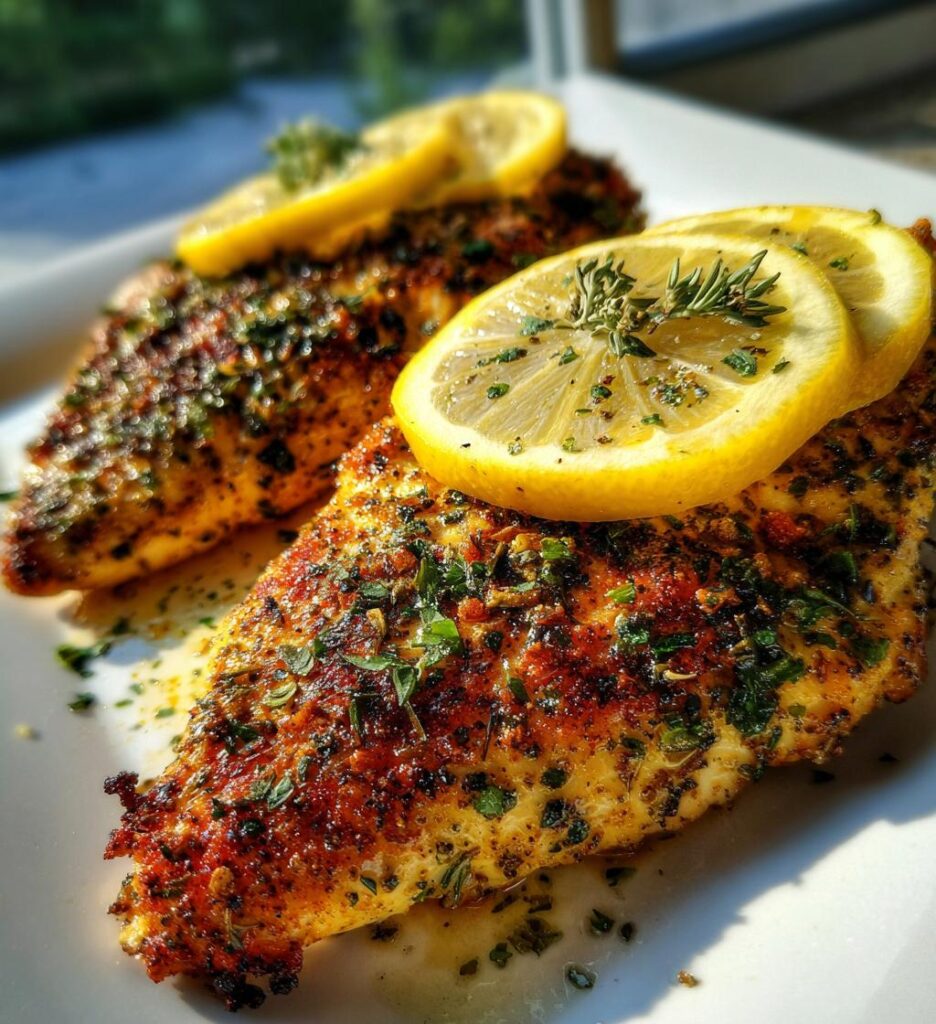 Healthy Air Fryer Lemon Herb Chicken