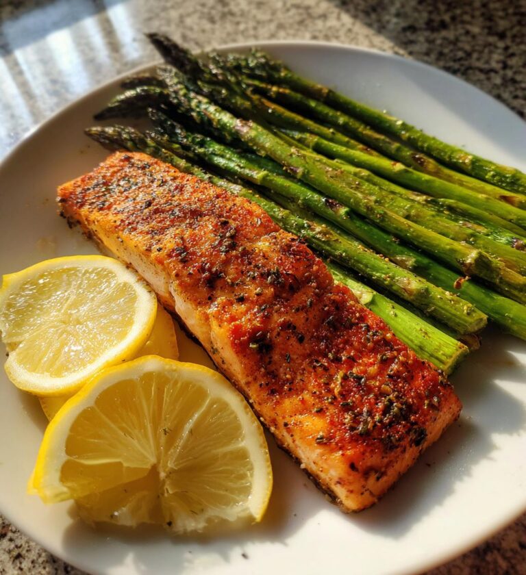 Healthy Air Fryer Salmon with Asparagus