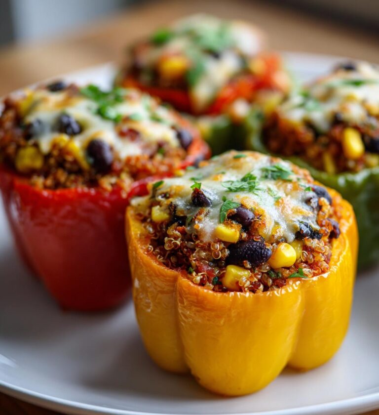 Healthy Air Fryer Stuffed Bell Peppers