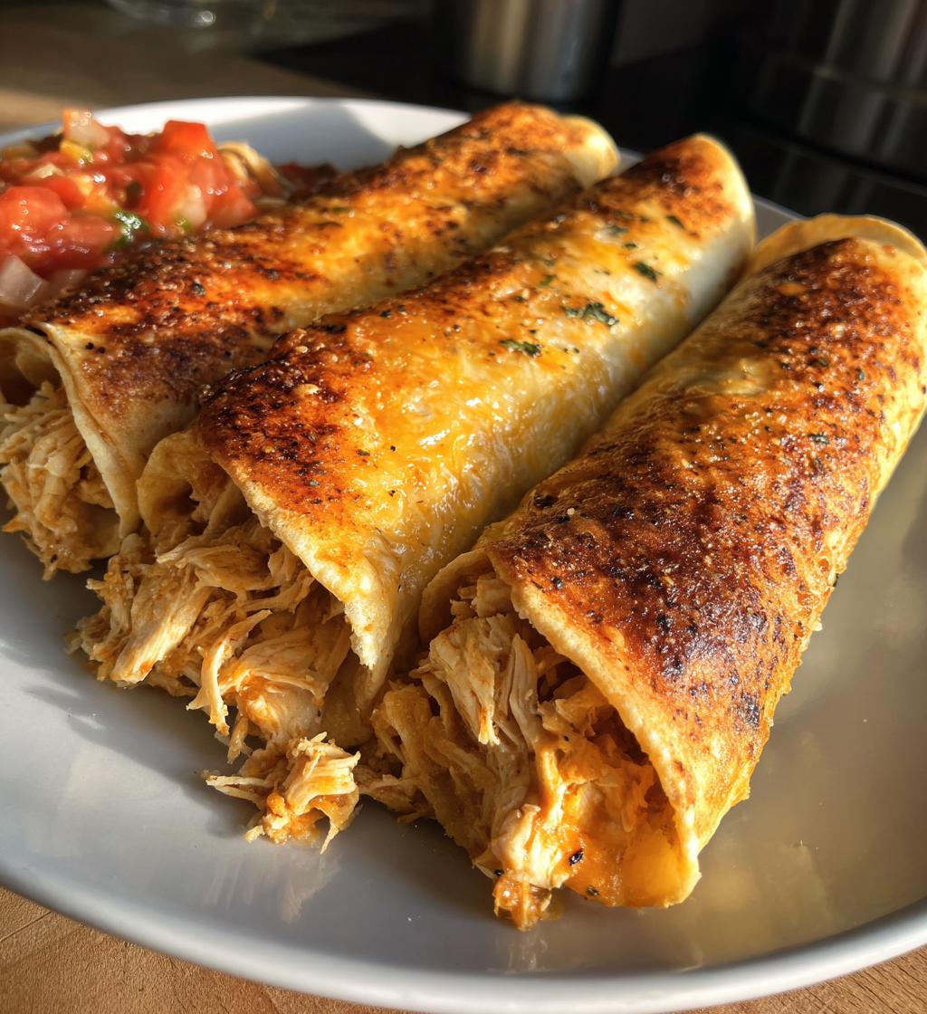 air fryer chicken flautas