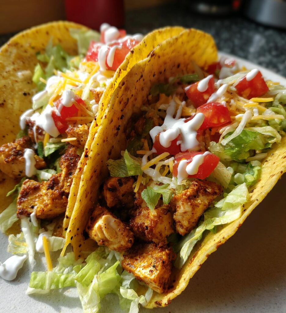 air fryer chicken tacos