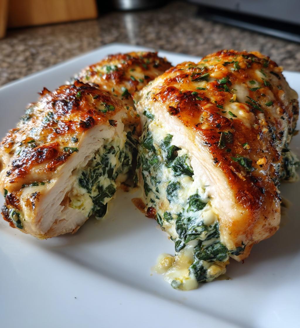 air fryer spinach stuffed chicken fillet recipes