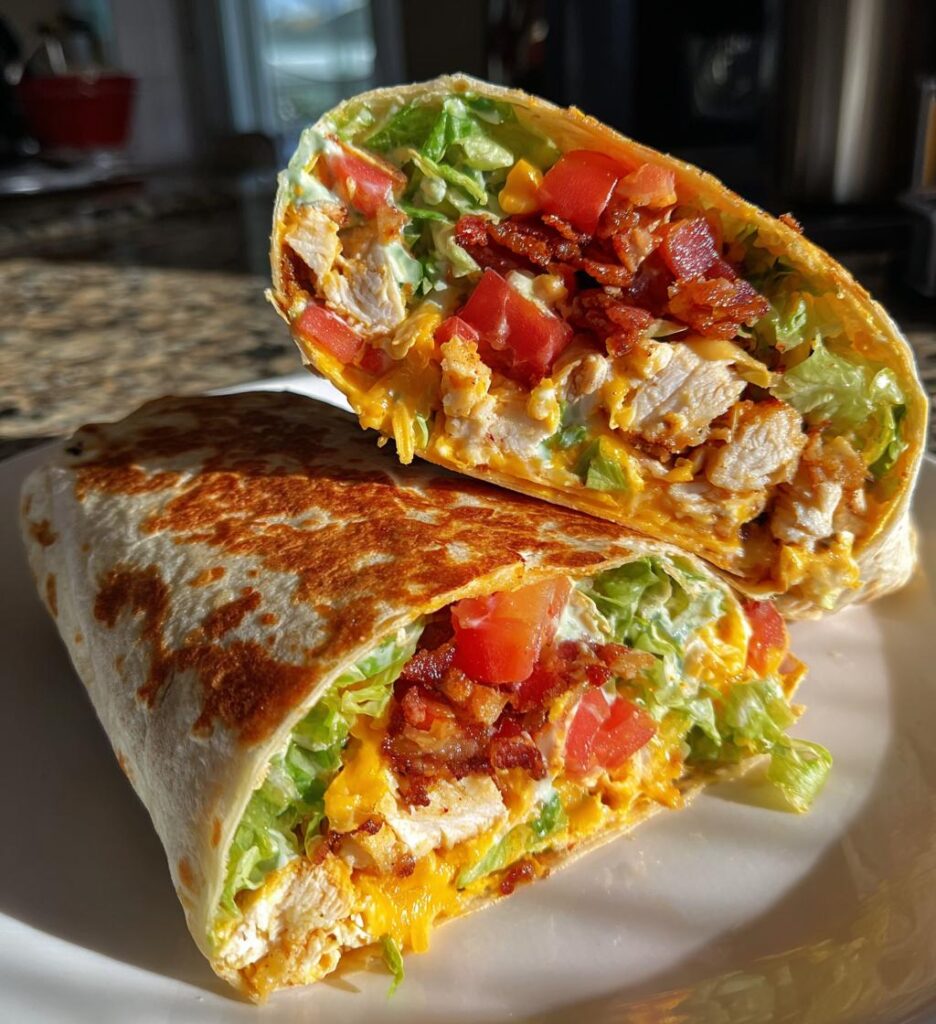 15-Minute Air Fryer Chicken Bacon Ranch Wraps