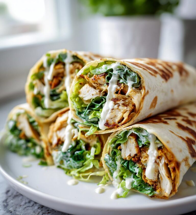15-Minute Air Fryer Chicken Caesar Wraps