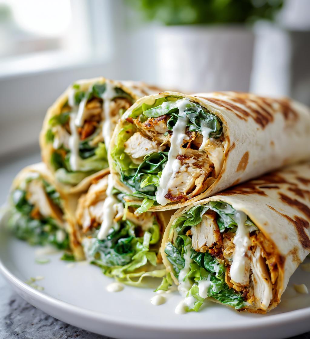 15-Minute Air Fryer Chicken Caesar Wraps