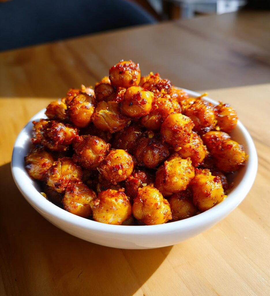 15-Minute Air Fryer Spicy Chickpeas