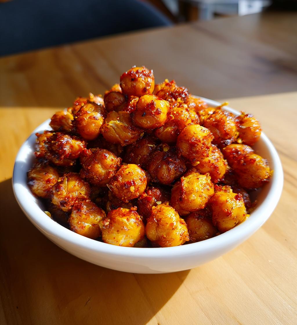 15-Minute Air Fryer Spicy Chickpeas