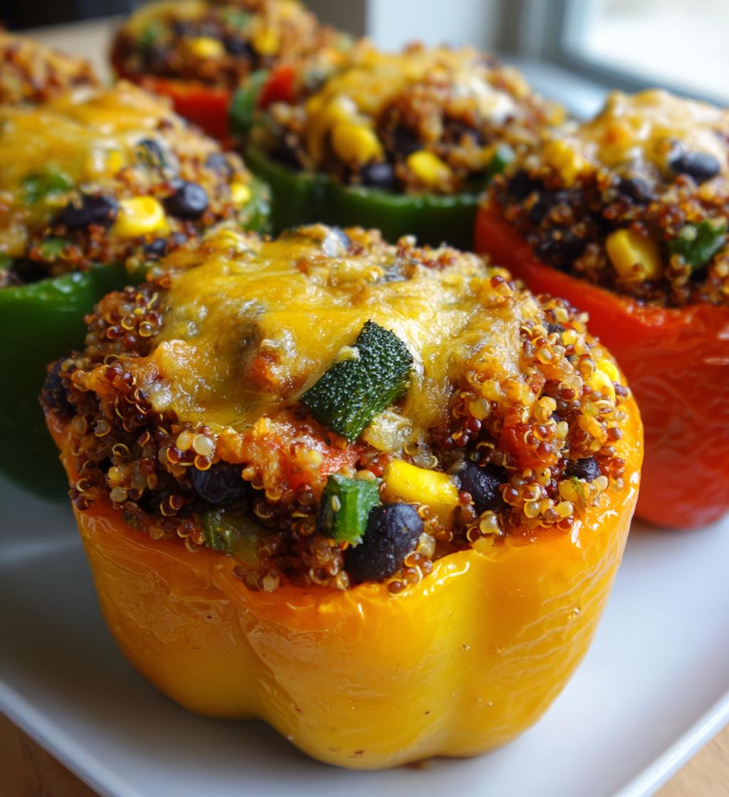 15-Minute Air Fryer Stuffed Bell Peppers