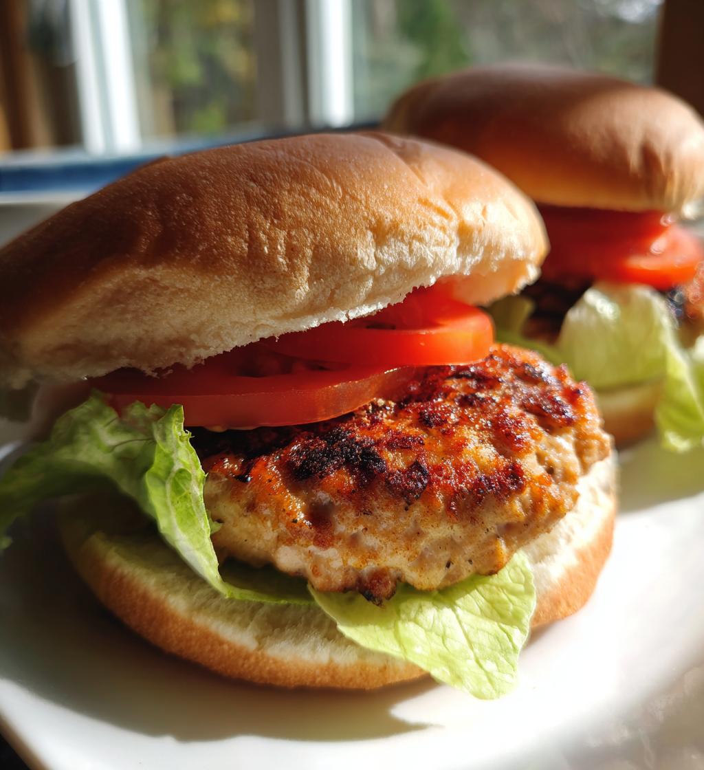 15-Minute Air Fryer Turkey Burgers