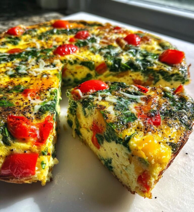 15-Minute Air Fryer Veggie Frittata