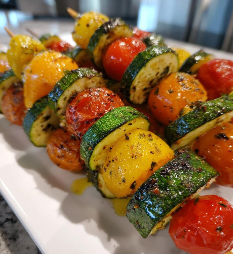 15-Minute Air Fryer Veggie Skewers