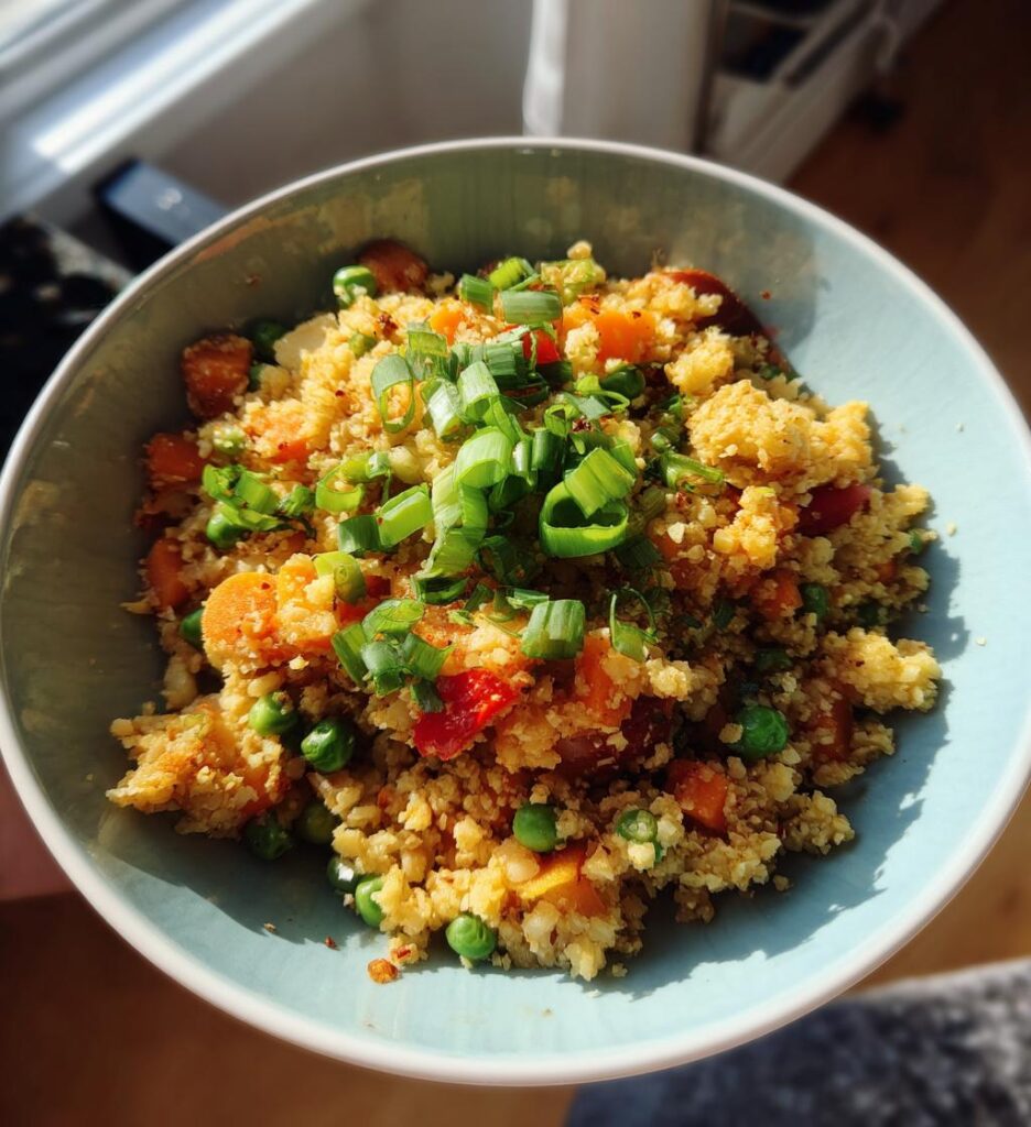 Healthy Air Fryer Cauliflower Rice Bowls