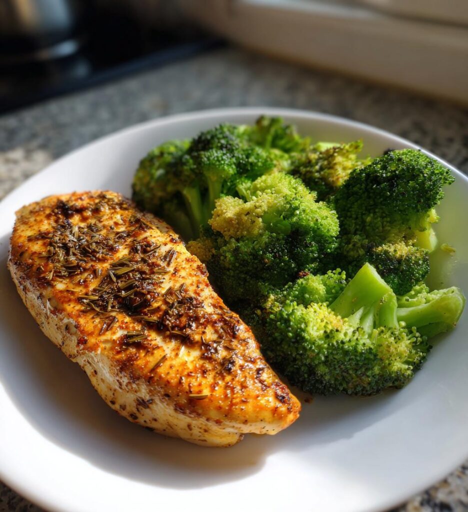 Healthy Air Fryer Chicken fillet with Broccoli