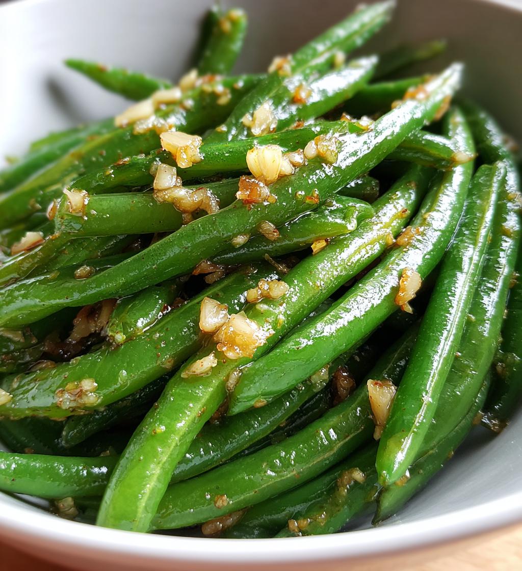 Healthy Air Fryer Garlic Green Beans