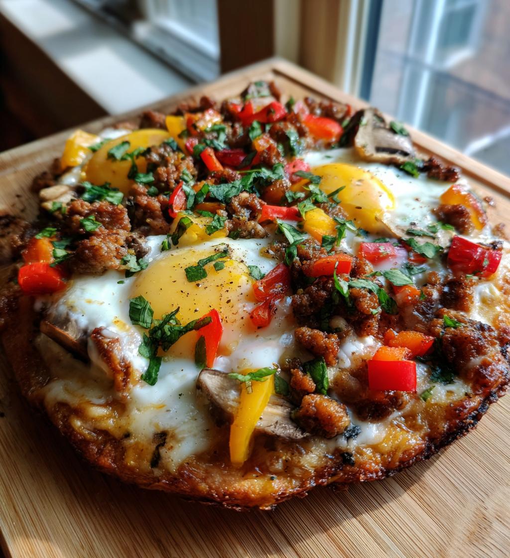 air fryer breakfast pizza