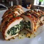 Air Fryer Stuffed Chicken fillet with Spinach & Feta